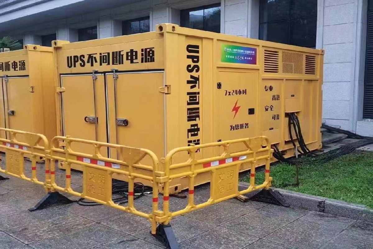 铜山发电机租赁施工现场