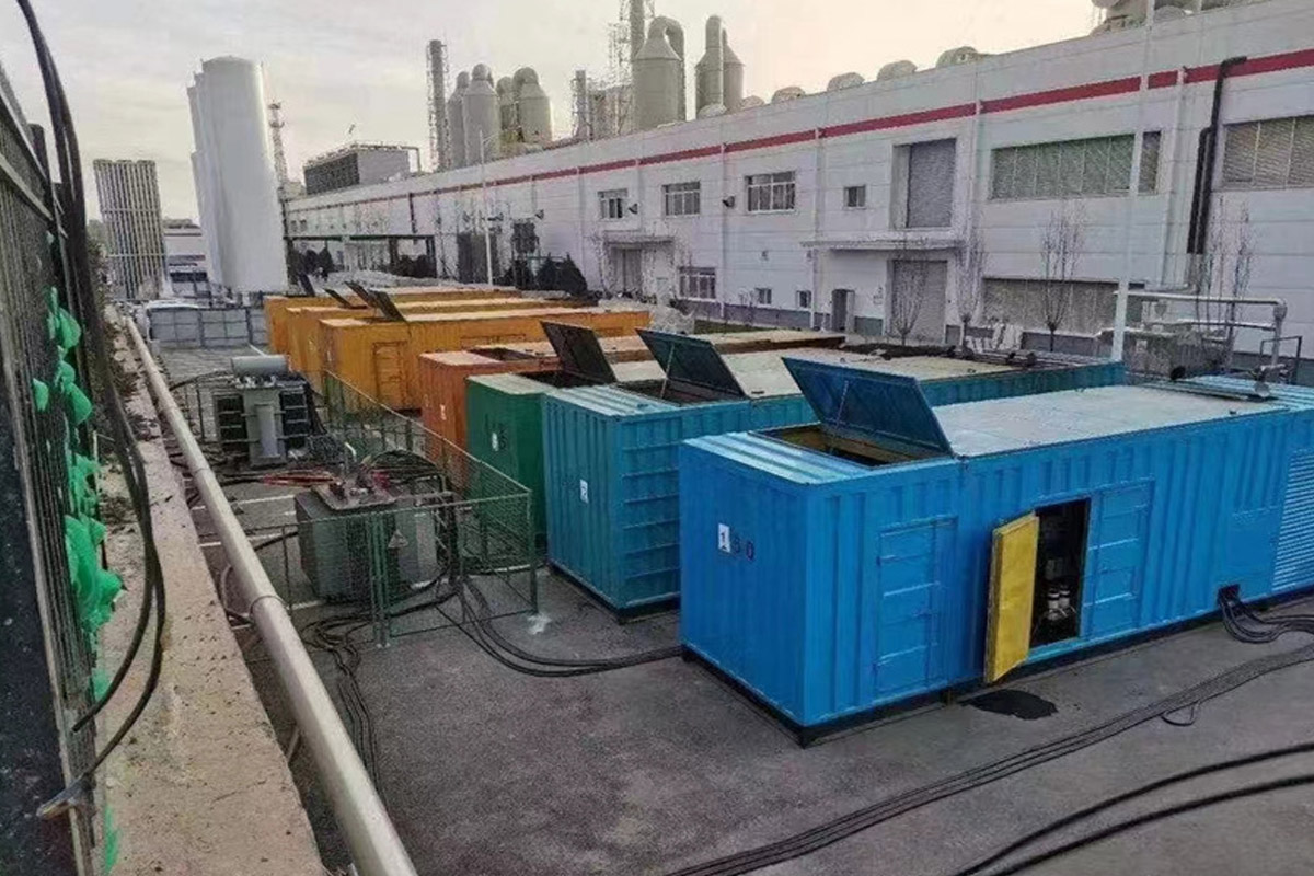 铜山发电机租赁施工现场